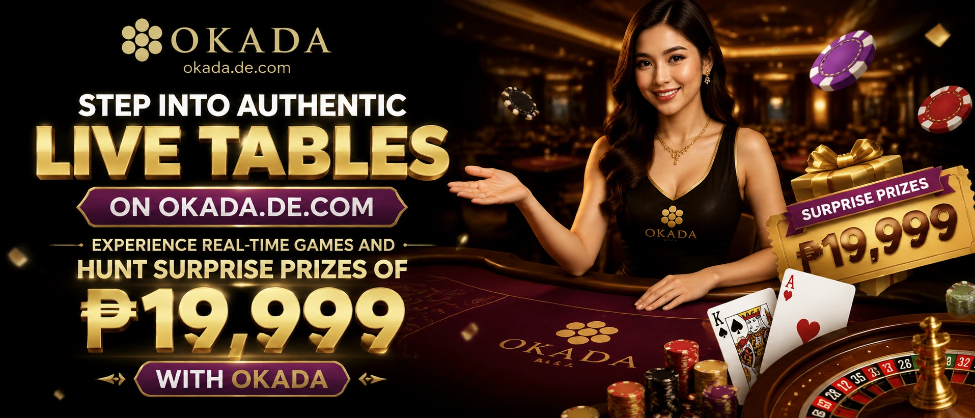 Live baccarat table scene
