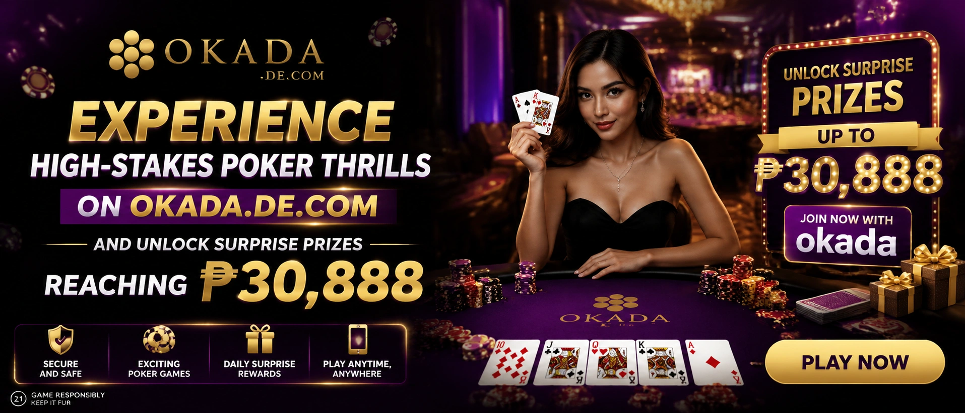 OKADA poker table scene