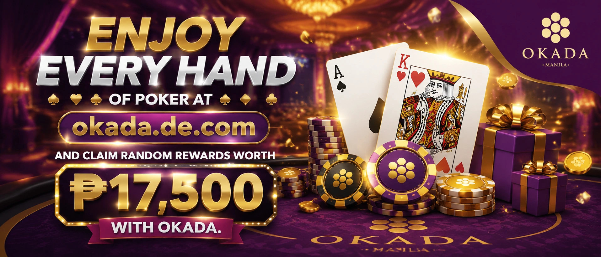 OKADA poker promotional visual